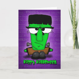 Monstrously roligt Frankie Halloween kort