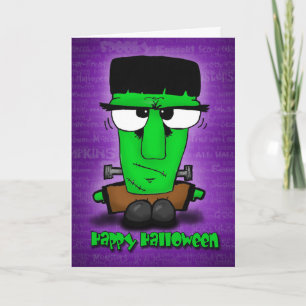 Monstrously roligt Frankie Halloween kort