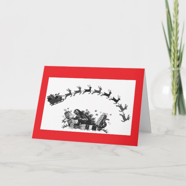 Monstrously Wonderful/ Dark Santa Helgkort (Framsida)