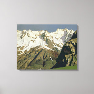 Mont Blanc berg, 1897 Canvastryck