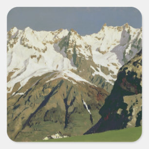 Mont Blanc berg, 1897 Fyrkantigt Klistermärke