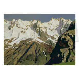 Mont Blanc berg, 1897 Hälsningskort