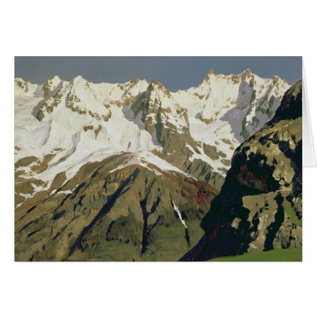 Mont Blanc berg, 1897 Hälsningskort (Framsidan Horizontal)