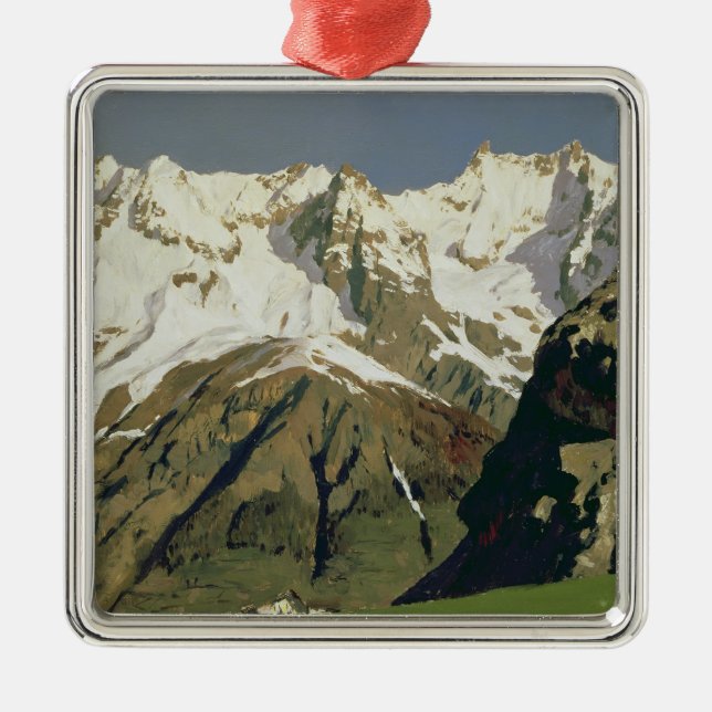 Mont Blanc berg, 1897 Julgransprydnad Metall (Framsidan)