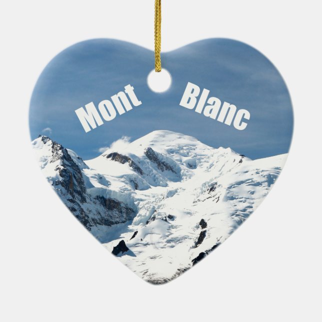 Mont Blanc-berget - magnifikt! Julgransprydnad Keramik (Baksidan)