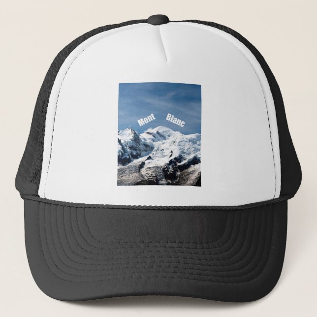 Mont Blanc-berget - magnifikt! Truckerkeps (Framsida)