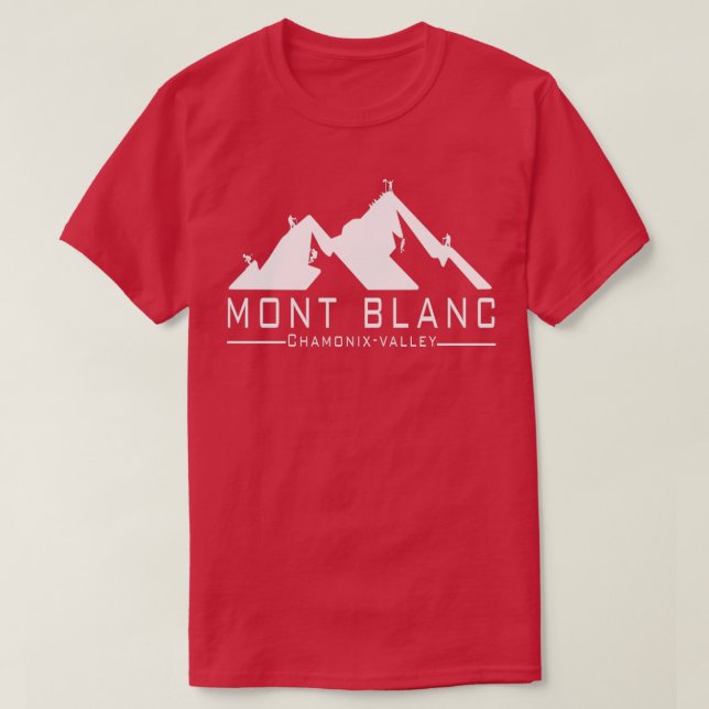 Mont Blanc Chamonix Valley T Shirt (Design framsida)