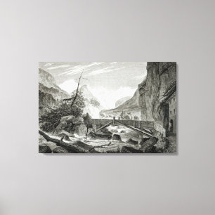 Mont Blanc från baden av St. Didier Canvastryck