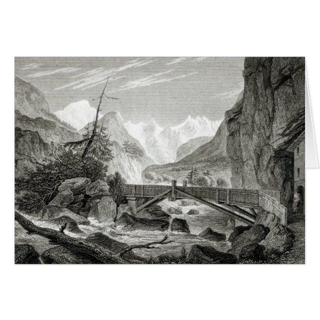 Mont Blanc från baden av St. Didier Hälsningskort (Framsidan Horizontal)