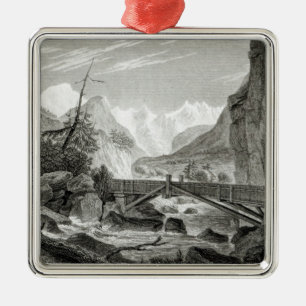 Mont Blanc från baden av St. Didier Julgransprydnad Metall