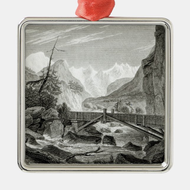 Mont Blanc från baden av St. Didier Julgransprydnad Metall (Framsidan)