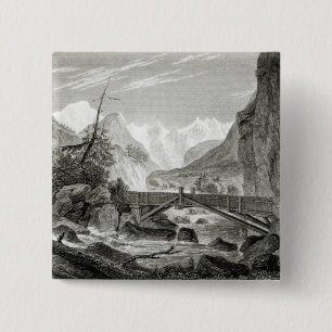 Mont Blanc från baden av St. Didier Knapp