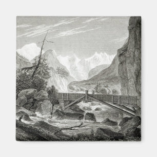 Mont Blanc från baden av St. Didier Magnet