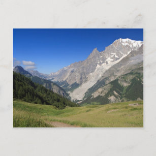 Mont Blanc från Ferret valley, Italien Vykort