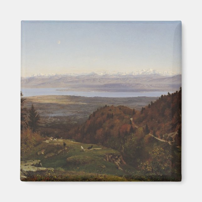 Mont-Blanc från Saint-Cergues, 1869 Magnet (Framsidan)