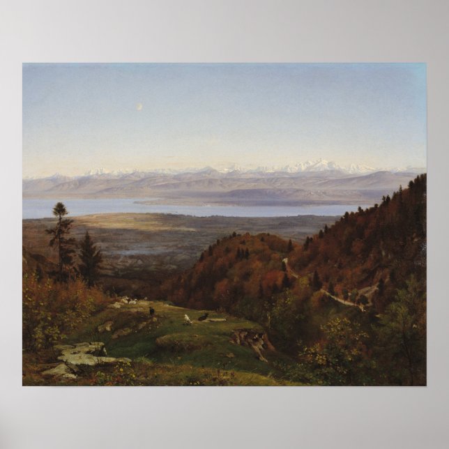 Mont-Blanc från Saint-Cergues, 1869 Poster (Framsidan)