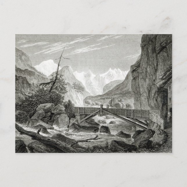Mont Blanc från St. Didier Baths Vykort (Framsida)