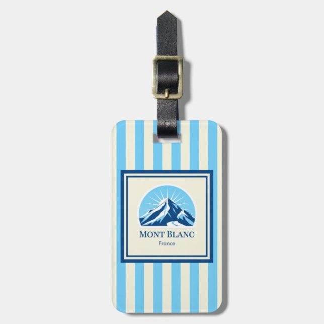 Mont Blanc Frankrike berg Resväskemärke Bagagebricka (Skapare uppladdad)