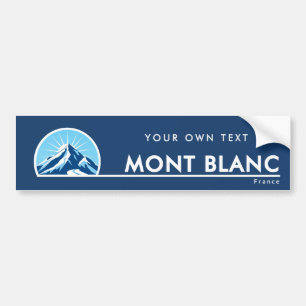Mont Blanc Frankrike fjällskidort Bildekal