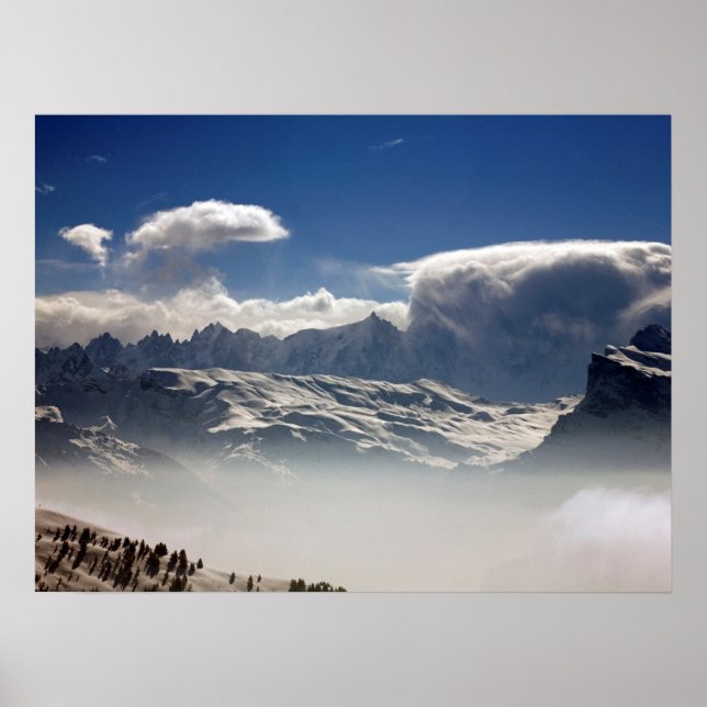 Mont Blanc Frankrike Helgdag-kort Poster (Framsidan)