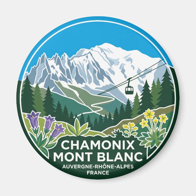 Mont Blanc Frankrike Magnet (Framsidan)