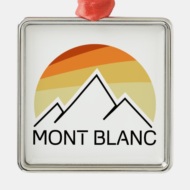 Mont Blanc Frankrike Retro Julgransprydnad Metall (Framsidan)