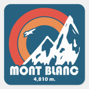 Mont Blanc Frankrike Sol Eagle Fyrkantigt Klistermärke