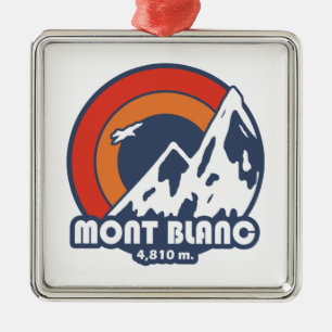 Mont Blanc Frankrike Sol Eagle Julgransprydnad Metall
