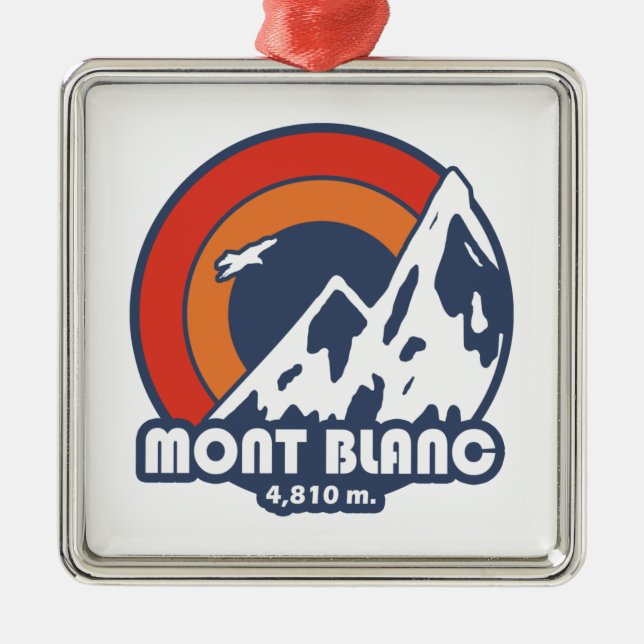 Mont Blanc Frankrike Sol Eagle Julgransprydnad Metall (Framsidan)