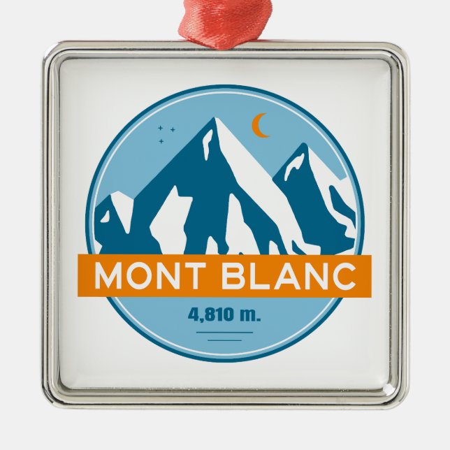 Mont Blanc Frankrike Stars Måne Julgransprydnad Metall (Framsidan)