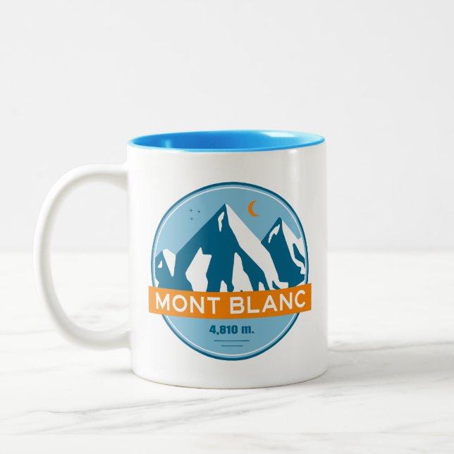 Mont Blanc Frankrike Stars Måne Två-Tonad Mugg (Vänster)