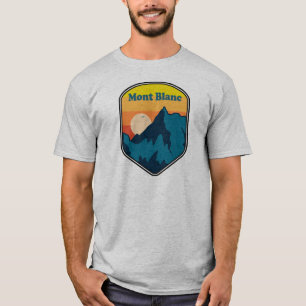 Mont Blanc Frankrike Sunrise T Shirt