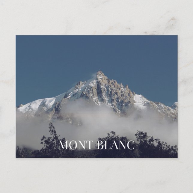 Mont Blanc Frankrike Vykort (Framsida)