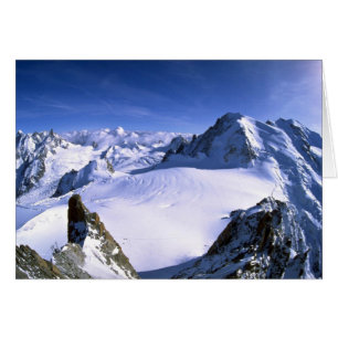 Mont Blanc, Frankrike Winter Hälsningskort