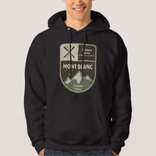 Mont Blanc Fransk Alpernor Chamonix Frankrike Hoodie