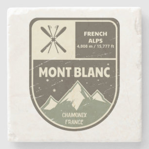 Mont Blanc Fransk Alpernor Chamonix Frankrike  Stenunderlägg