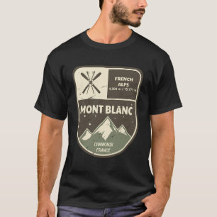 Mont Blanc Fransk Alpernor Chamonix Frankrike T Shirt