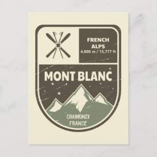 Mont Blanc Fransk Alpernor Chamonix Frankrike Vykort