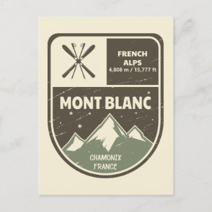 Mont Blanc Fransk Alpernor Chamonix Frankrike Vykort