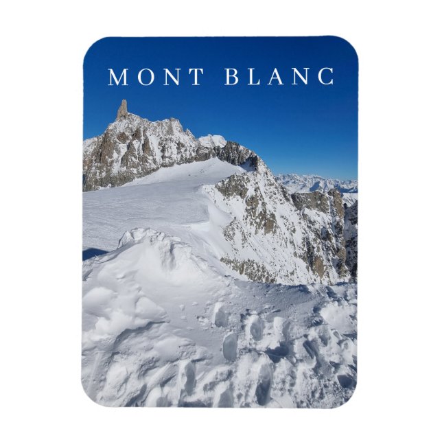 Mont Blanc i kylmagnet för vintervintern Magnet (Vertikal)