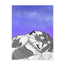 Mont Blanc-kvällslandskap