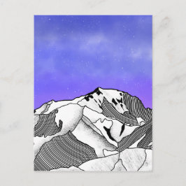 Mont Blanc-kvällslandskap Vykort