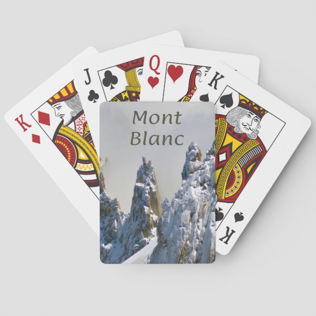 Mont Blanc Monte Bianco White Mountain Alpernas Eu Casinokort (Baksidan)