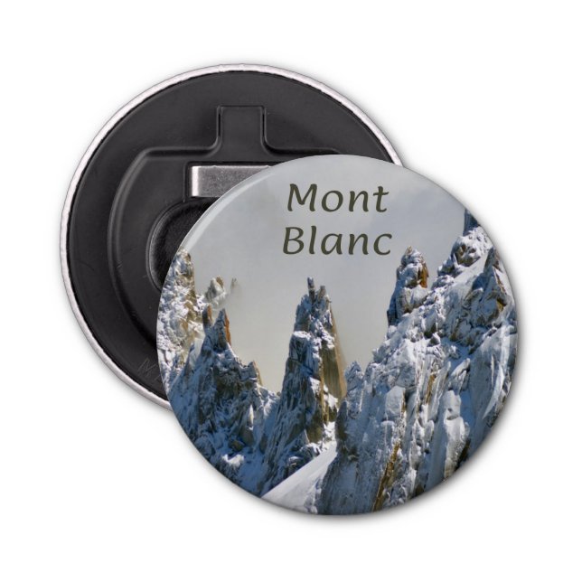 Mont Blanc Monte Bianco White Mountain Alpernas Eu Flasköppnare (Framsidan)