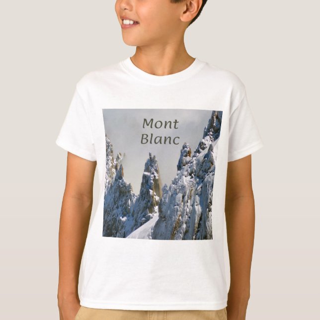 Mont Blanc Monte Bianco White Mountain Alpernor Eu T Shirt (Framsida)