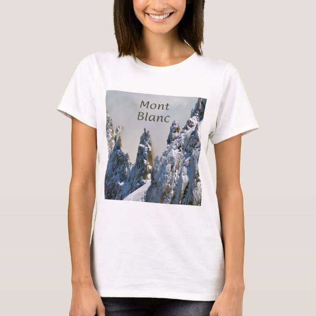 Mont Blanc Monte Bianco White Mountain Alpernor Eu T Shirt (Framsida)