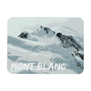 Mont Blanc Mountain Peak, Frankrike Magnet