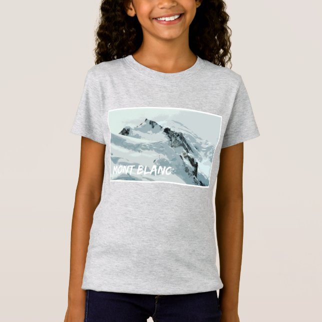 Mont Blanc Mountain Peak, Frankrike T Shirt (Framsida)
