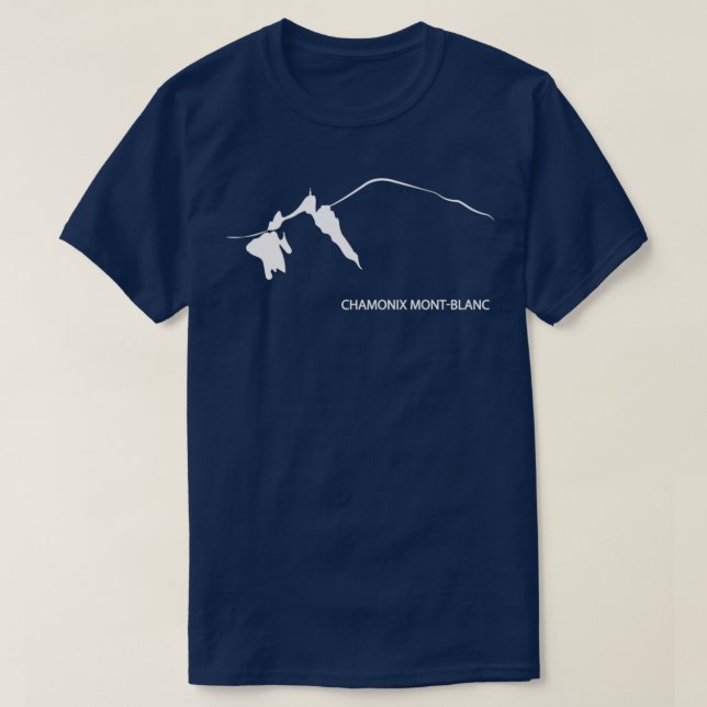 Mont Blanc och Aiguille du midi T Shirt (Design framsida)