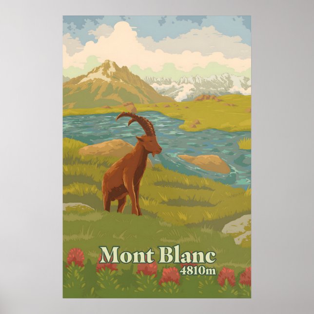 Mont Blanc Reseskylt Poster (Framsidan)